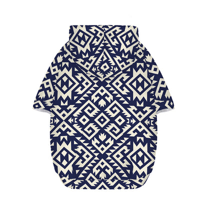 Native Indian Navajo Pattern Print Dog Zip Up Hoodie