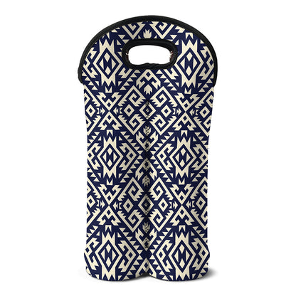 Native Indian Navajo Pattern Print Double Neoprene Wine Tote