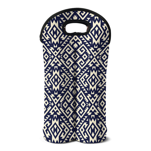 Native Indian Navajo Pattern Print Double Neoprene Wine Tote