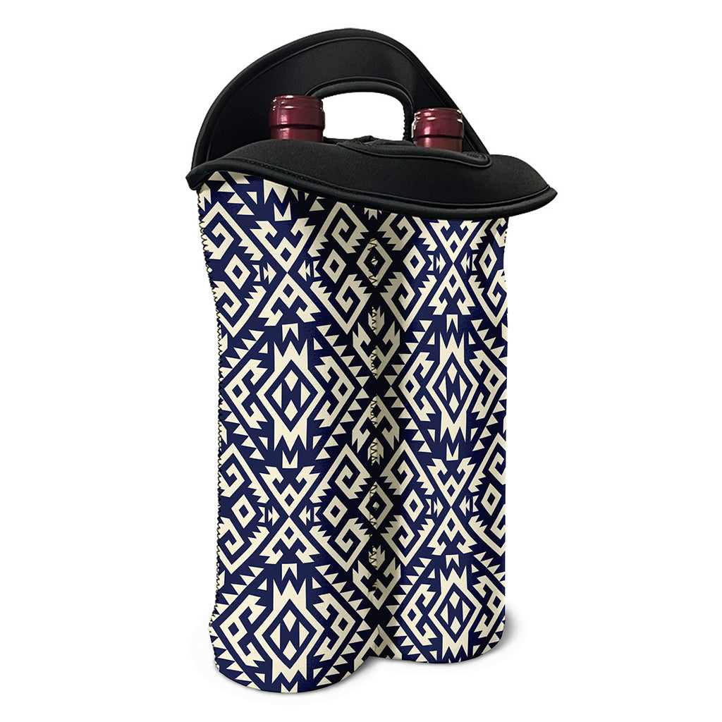 Native Indian Navajo Pattern Print Double Neoprene Wine Tote