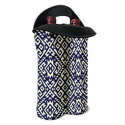 Native Indian Navajo Pattern Print Double Neoprene Wine Tote