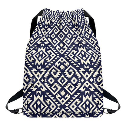 Native Indian Navajo Pattern Print Drawstring Backpack