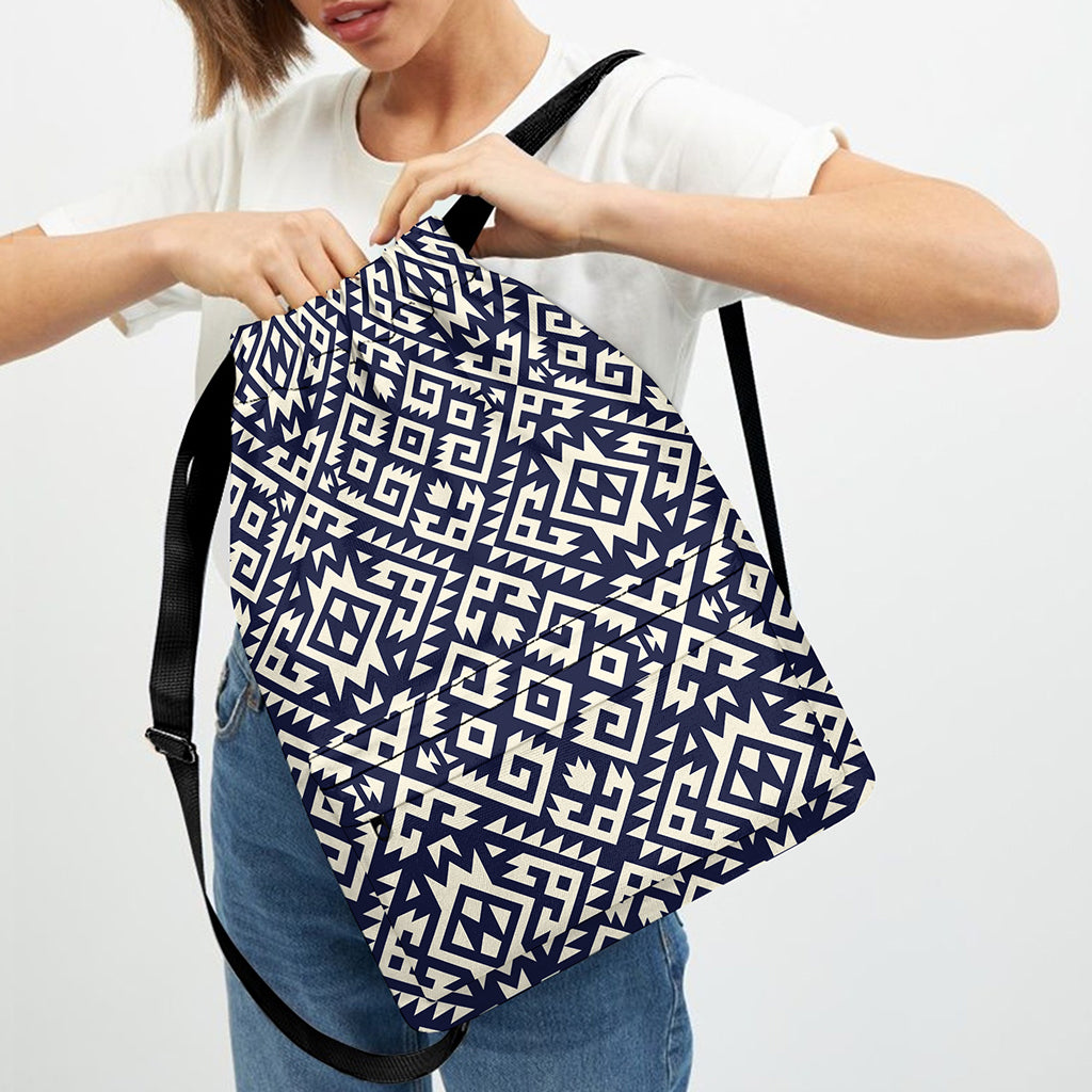 Native Indian Navajo Pattern Print Drawstring Backpack