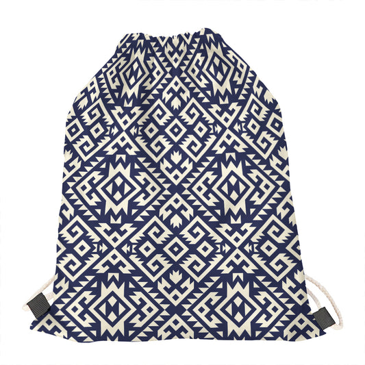 Native Indian Navajo Pattern Print Drawstring Bag