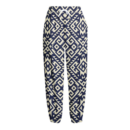 Native Indian Navajo Pattern Print Fleece Lined Knit Pants