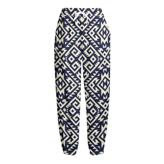 Native Indian Navajo Pattern Print Fleece Lined Knit Pants