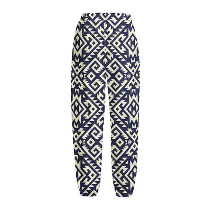 Native Indian Navajo Pattern Print Fleece Lined Knit Pants