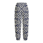 Native Indian Navajo Pattern Print Fleece Lined Knit Pants