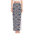 Native Indian Navajo Pattern Print High Slit Maxi Skirt