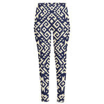 Native Indian Navajo Pattern Print High-Waisted Pocket Leggings