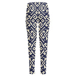 Native Indian Navajo Pattern Print High-Waisted Pocket Leggings