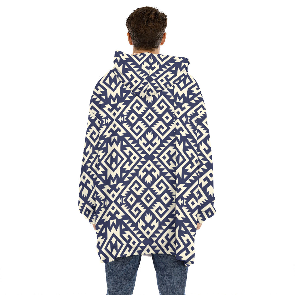 Native Indian Navajo Pattern Print Hoodie Blanket