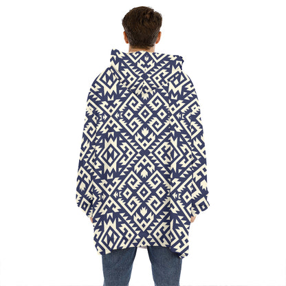 Native Indian Navajo Pattern Print Hoodie Blanket