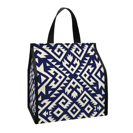 Native Indian Navajo Pattern Print Insulated Lunch Tote