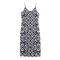 Native Indian Navajo Pattern Print Jersey Midi Cami Dress