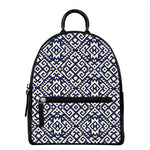 Native Indian Navajo Pattern Print Leather Backpack