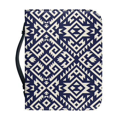 Native Indian Navajo Pattern Print Leather Bible Cover