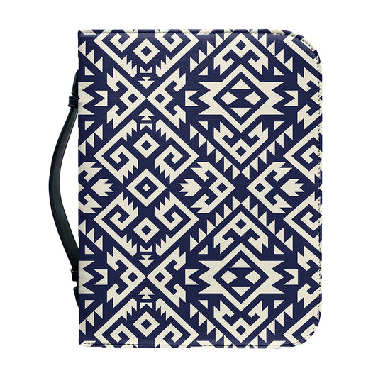 Native Indian Navajo Pattern Print Leather Bible Cover