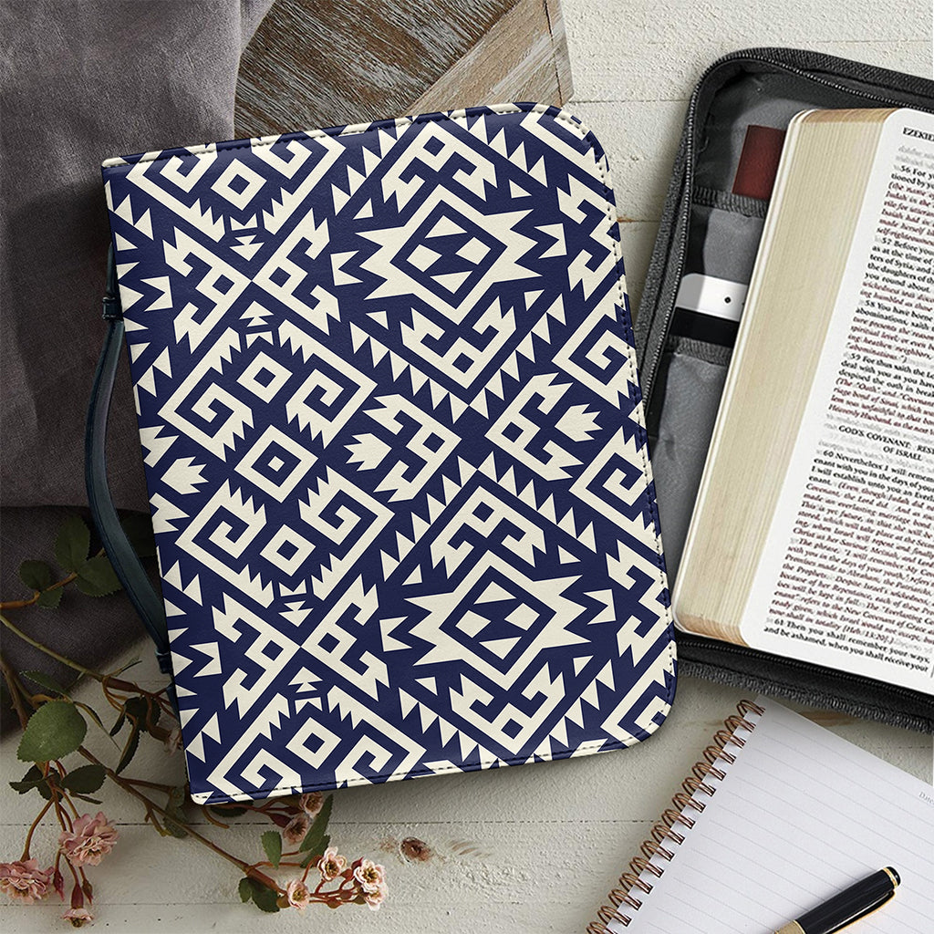 Native Indian Navajo Pattern Print Leather Bible Cover