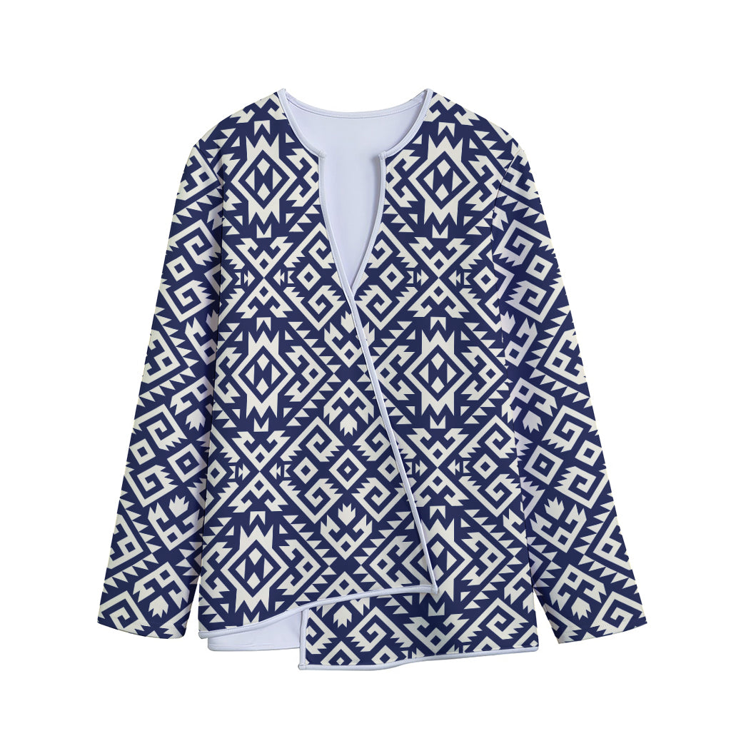 Native Indian Navajo Pattern Print Long Sleeve Short Coat