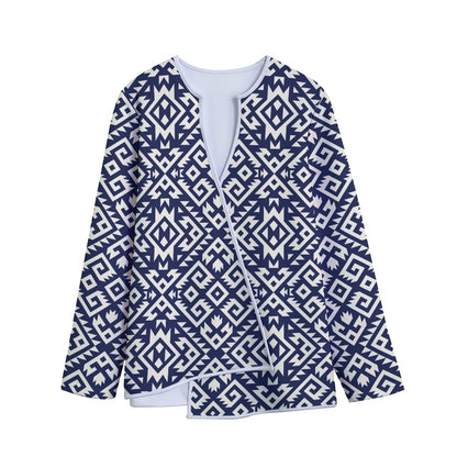 Native Indian Navajo Pattern Print Long Sleeve Short Coat