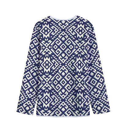Native Indian Navajo Pattern Print Long Sleeve Short Coat