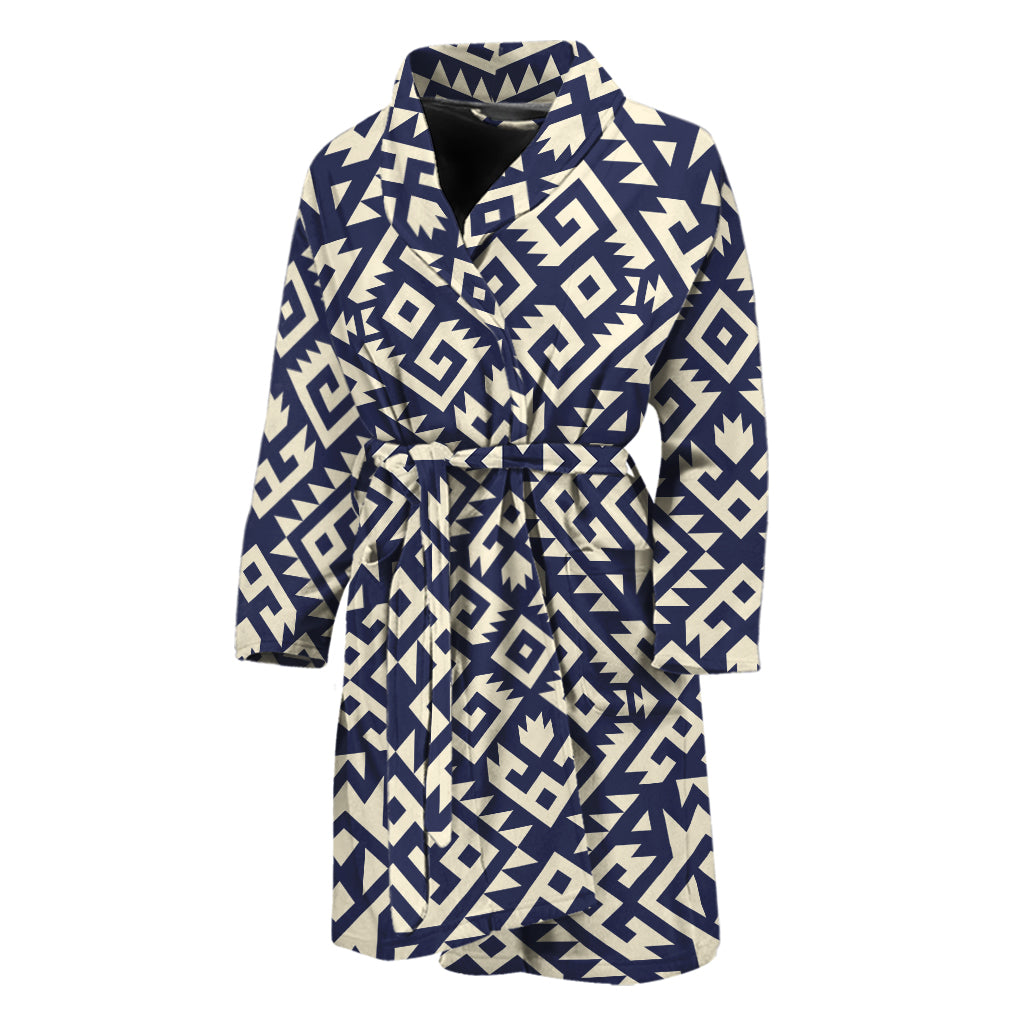 Native Indian Navajo Pattern Print Men's Bathrobe