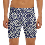 Native Indian Navajo Pattern Print Men's Long Boxer Briefs