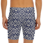 Native Indian Navajo Pattern Print Men's Long Boxer Briefs
