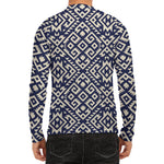 Native Indian Navajo Pattern Print Men's Long Sleeve Rash Guard