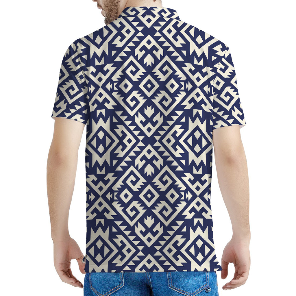 Native Indian Navajo Pattern Print Men's Polo Shirt