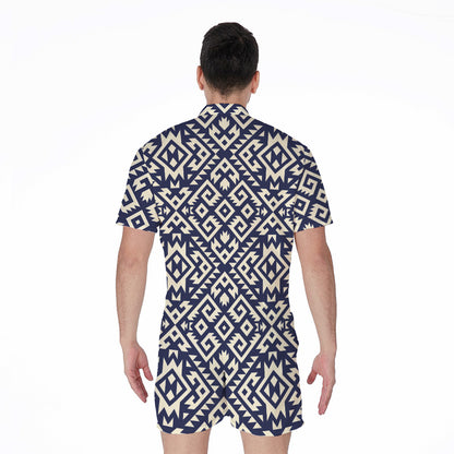 Native Indian Navajo Pattern Print Men's Rompers