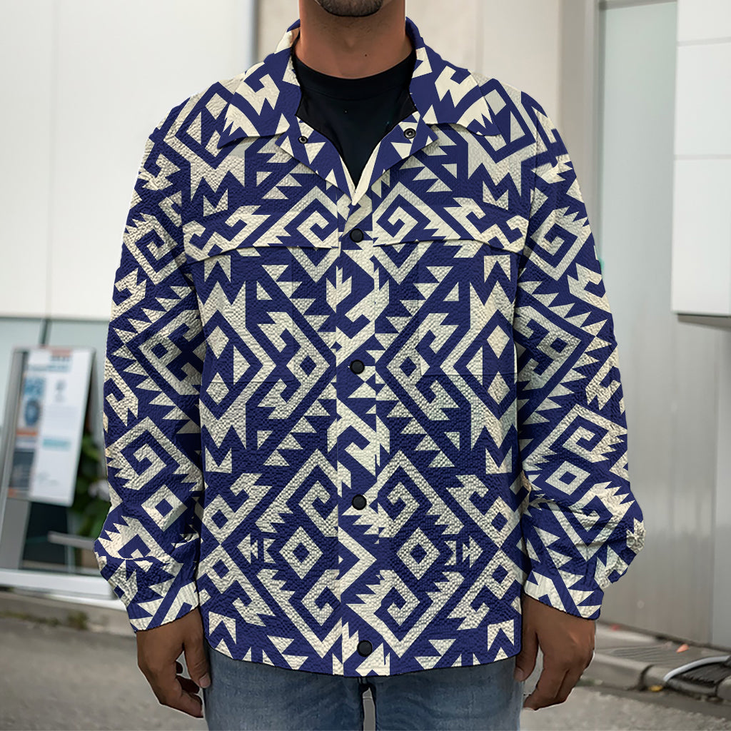 Native Indian Navajo Pattern Print Men's Shirt Jacket