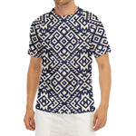 Native Indian Navajo Pattern Print Men's Short Sleeve Rash Guard