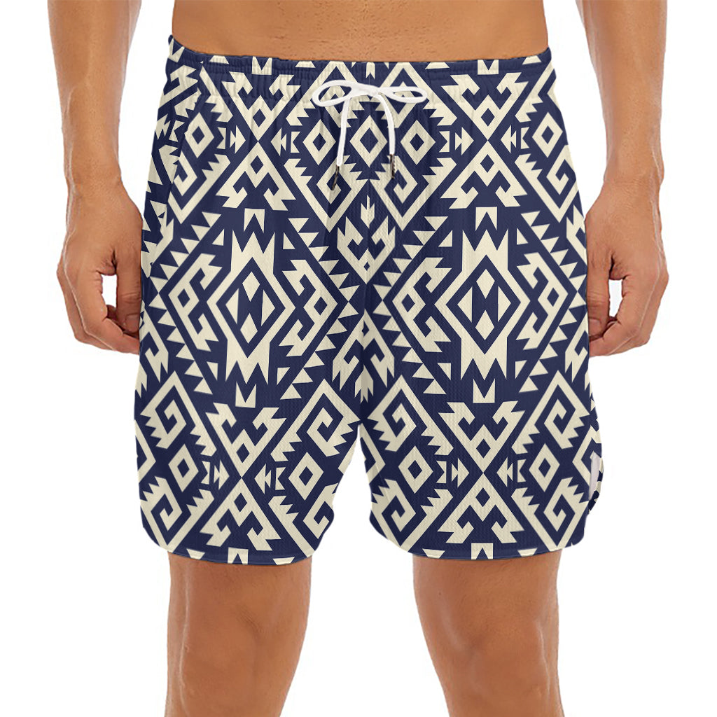 Native Indian Navajo Pattern Print Men's Split Running Shorts