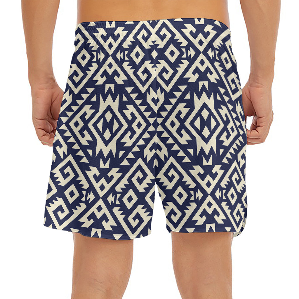 Native Indian Navajo Pattern Print Men's Split Running Shorts