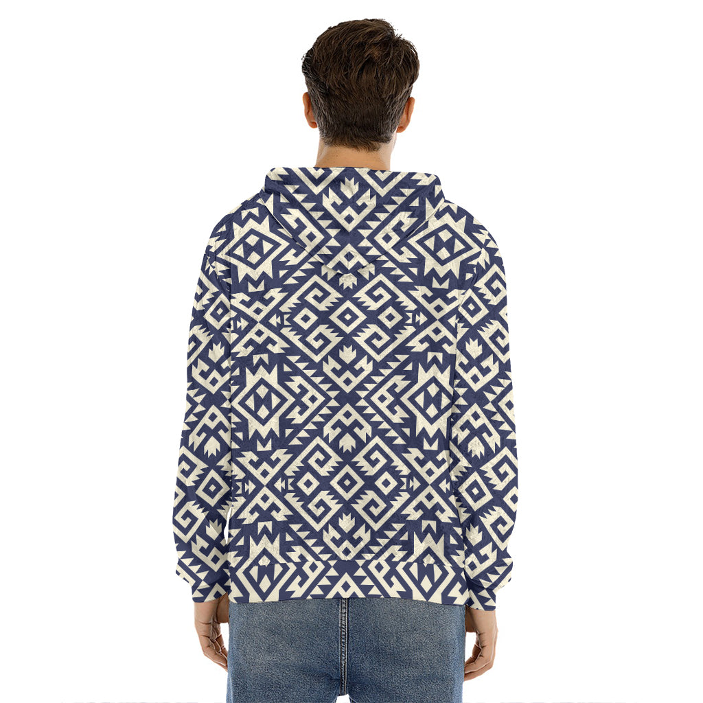 Native Indian Navajo Pattern Print Men's Velvet Pullover Hoodie
