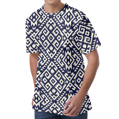 Native Indian Navajo Pattern Print Men's Velvet T-Shirt