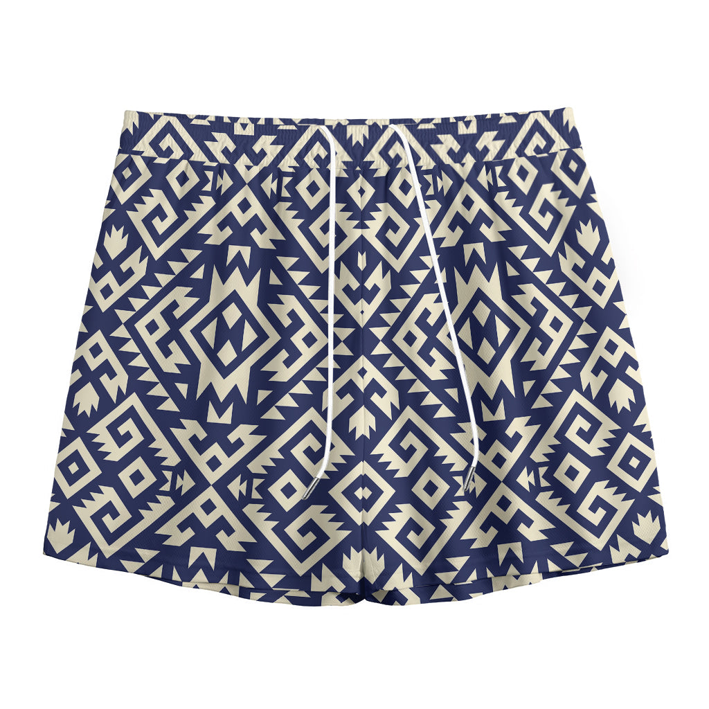 Native Indian Navajo Pattern Print Mesh Shorts