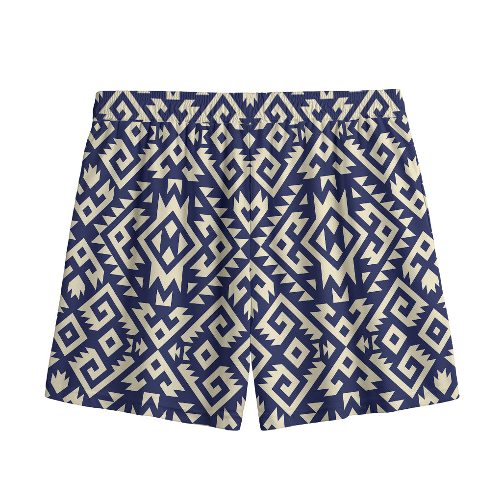 Native Indian Navajo Pattern Print Mesh Shorts