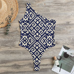 Native Indian Navajo Pattern Print One Shoulder Bodysuit