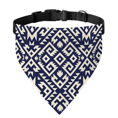 Native Indian Navajo Pattern Print Over The Collar Dog Bandana