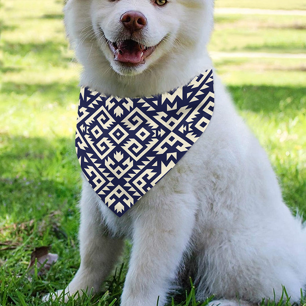 Native Indian Navajo Pattern Print Over The Collar Dog Bandana