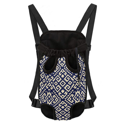 Native Indian Navajo Pattern Print Pet Carrier Backpack