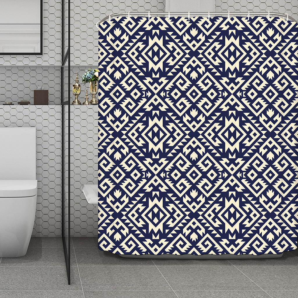 Native Indian Navajo Pattern Print Polyester Shower Curtain