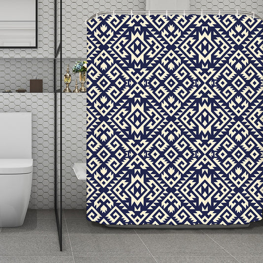 Native Indian Navajo Pattern Print Polyester Shower Curtain