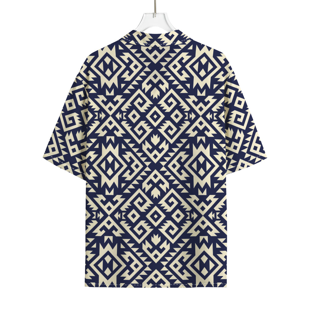 Native Indian Navajo Pattern Print Rayon Hawaiian Shirt