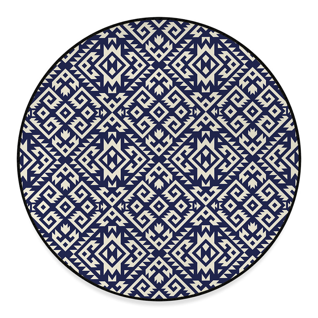 Native Indian Navajo Pattern Print Round Floor Mat
