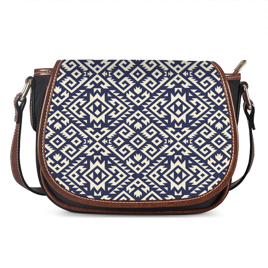Native Indian Navajo Pattern Print Saddle Bag