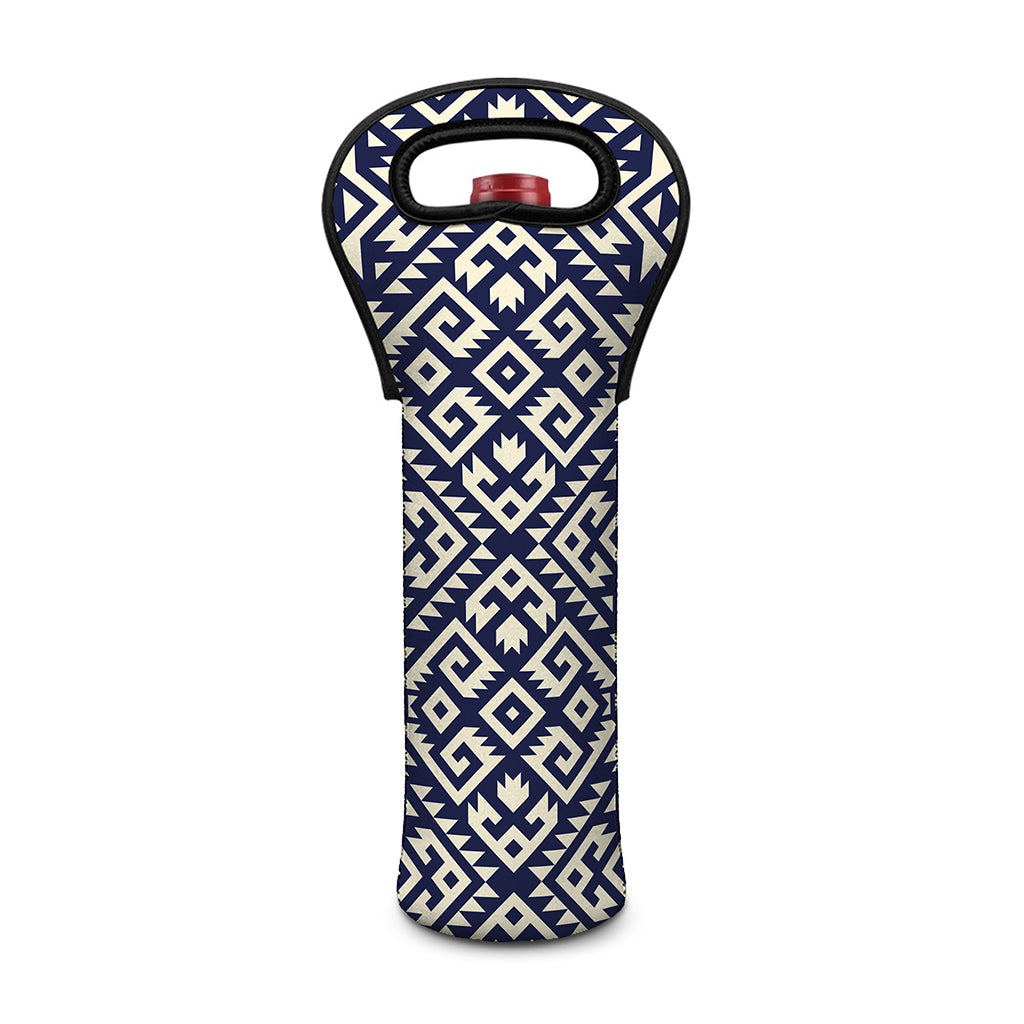 Native Indian Navajo Pattern Print Single Neoprene Wine Tote